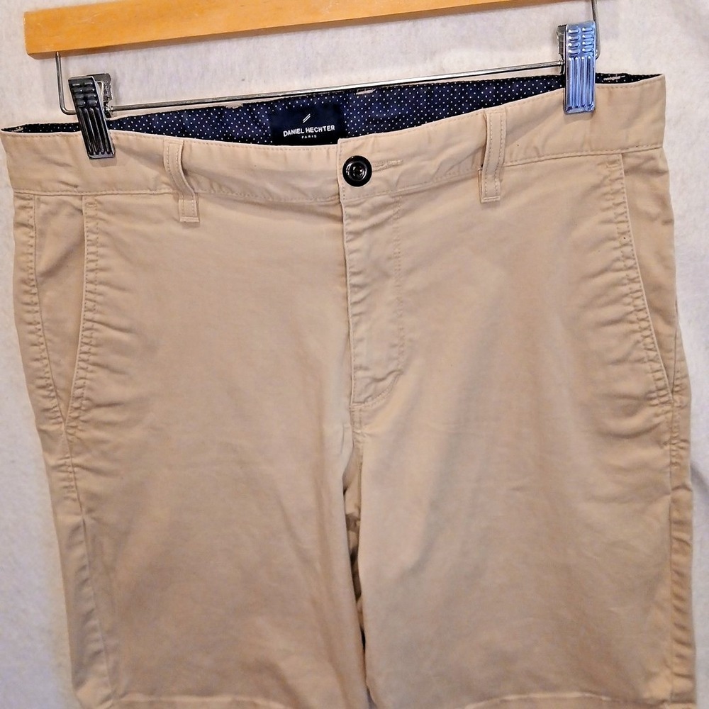 Daniel Hechter Paris Men's Shorts Beige Chino Cotton Blend Size 32 Hiking Golf - Picture 5 of 16